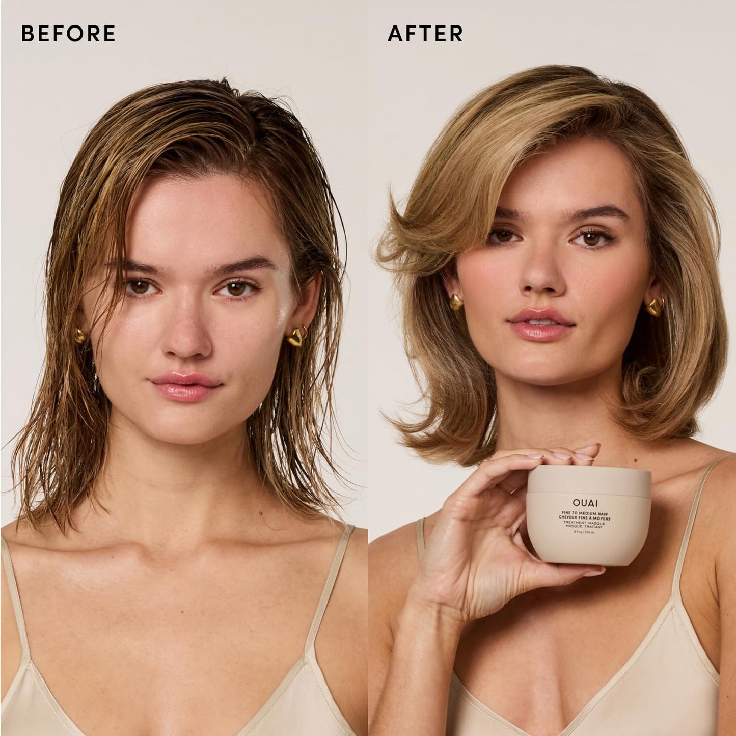 OUAI Fine to Medium Hair Treatment Mask - Lightweight Deep Conditioning Hair Mask with Shea Butter, Keratin & Panthenol - Helps Hydrate, Fight Frizz Beauty and Personal Care OUAI