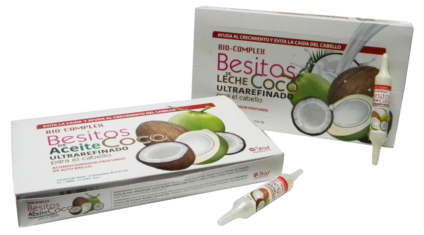 Bio Complex Coconut Oil Capsules 3Pack - 0.61 oz Each, Deep Moisturizing Hair Treatment for Repair, Hydration, and Strengthening