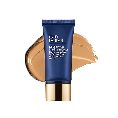 Estée Lauder Double Wear 24-Hour Maximum Cover Camouflage Foundation for Face and Body SPF 15 | Full Coverage | Tattoo Cover Up Makeup Waterproof, 1.0