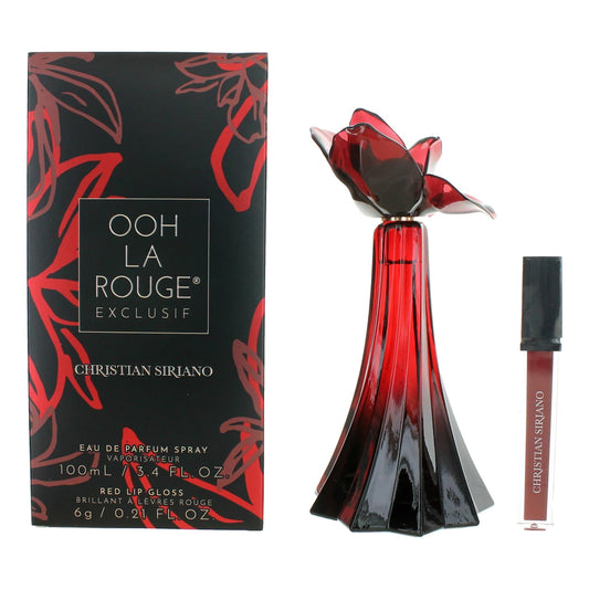 Ooh La Rouge Exclusif by Christian Siriano for Women - 2 Pc Gift Set 3.4 oz EDP Spray, 0.21oz Red Lip Gloss Beauty & Personal Care Christian Siriano