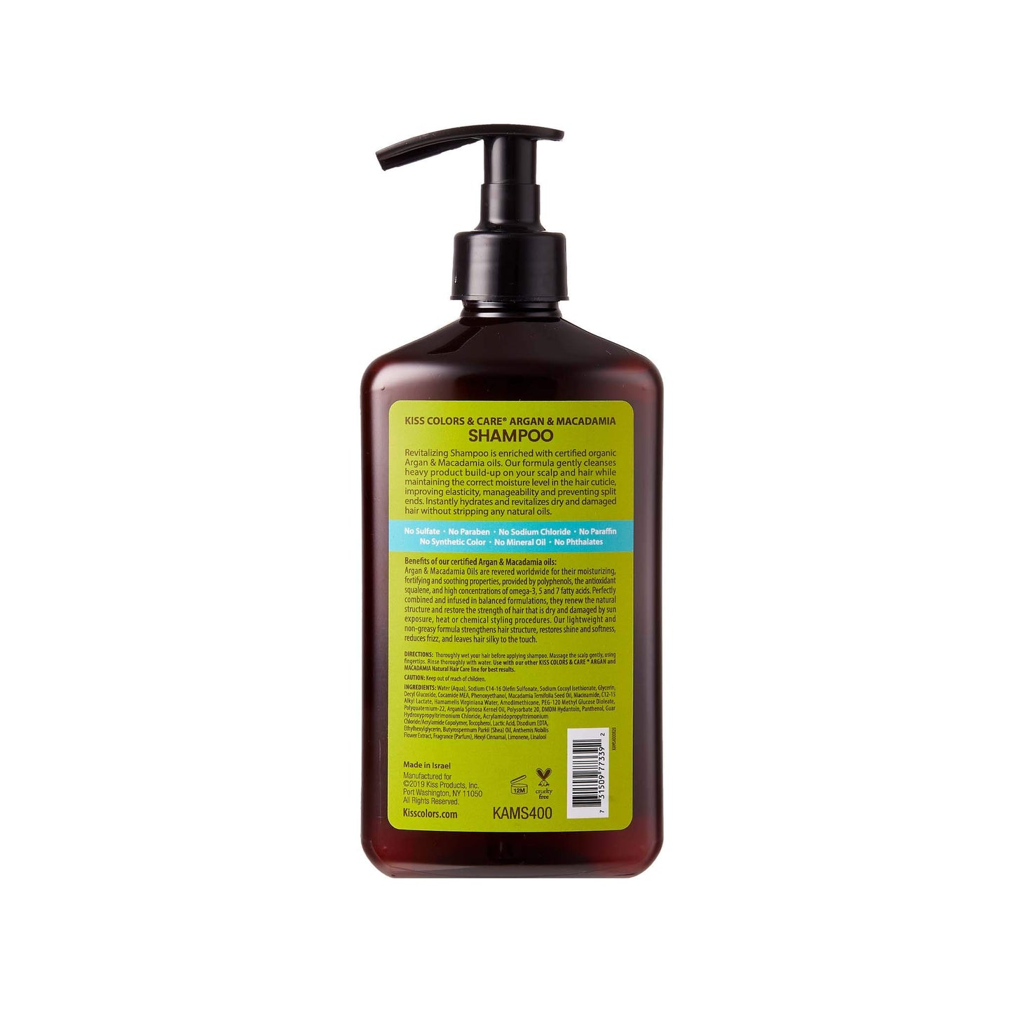 KISS Color & Care Argan & Macadamia For Dry and Damaged Natural Hair Shampoo & Conditioner Value Set