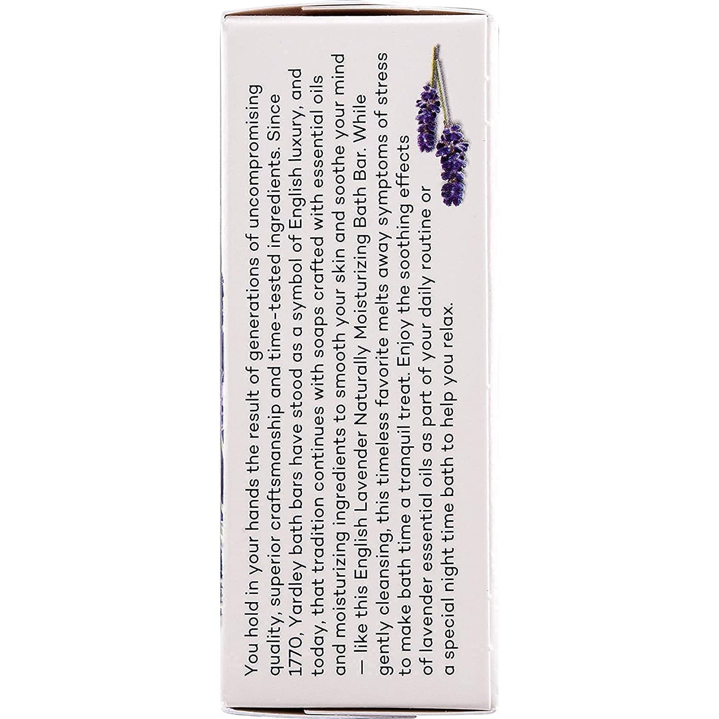 Yardley London English Lavender with Essential Oils Soap Bar, 4.25 oz Bar (Pack of 4)