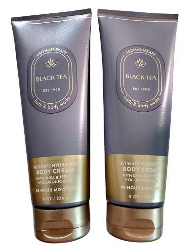 Bath & Body Works Aromatherapy Black Tea Ultimate Hydration Body Cream 8 Ounces Pack of 2