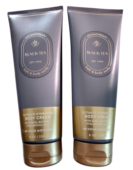 Bath & Body Works Aromatherapy Black Tea Ultimate Hydration Body Cream 8 Ounces Pack of 2