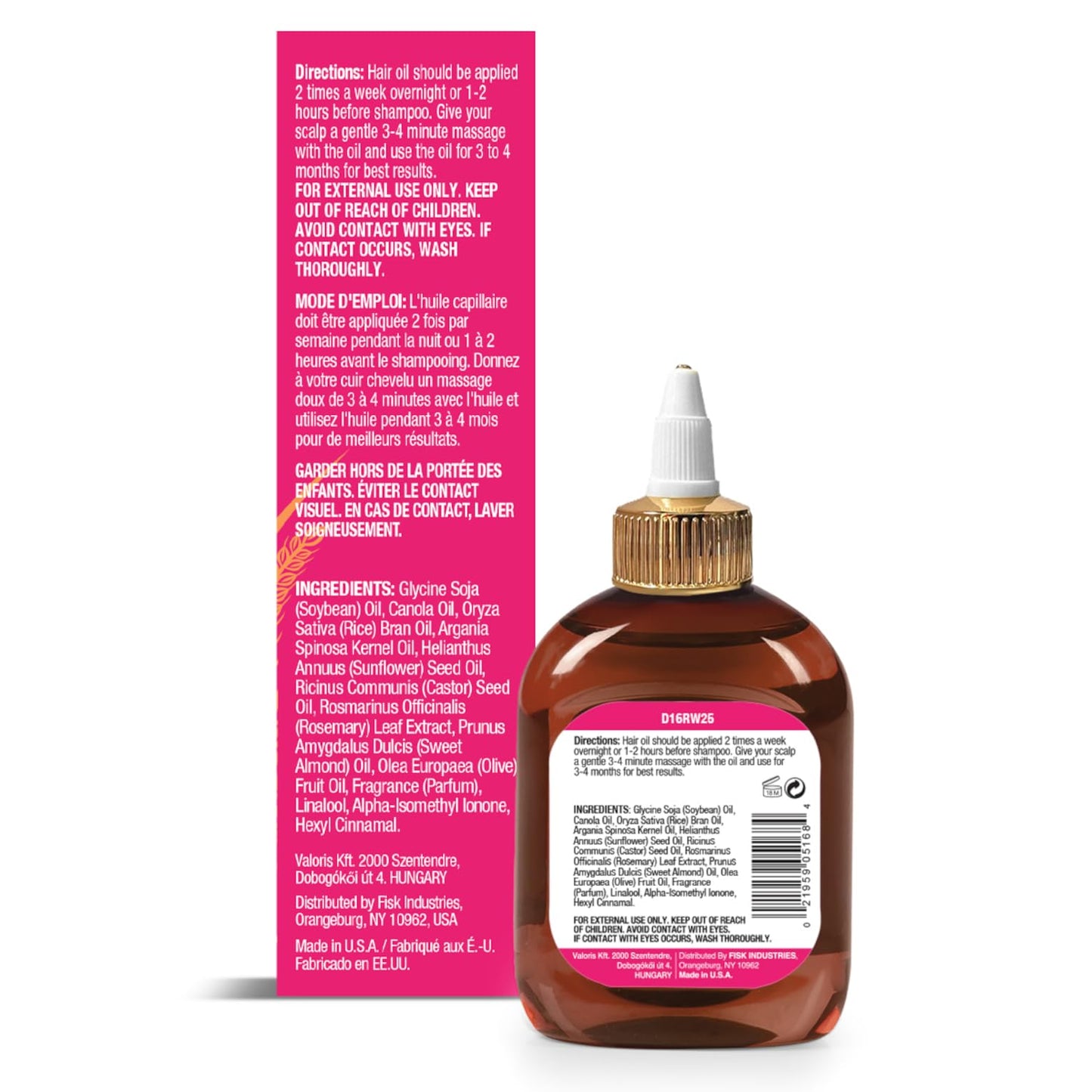 Difeel Rice Water Premium Hair Oil 2.5 oz. - Strengthening Rice Water Moisturizer for Hair