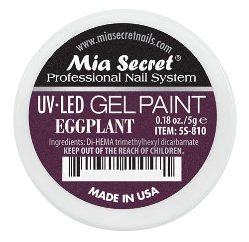 Mia Secret Professional Nail System UV/LED Gel Paint - 5 grams (Eggplant) Beauty & Personal Care Mia Secret