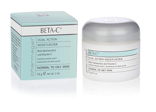 Pharmagel Beta-C Dual Action Moisturizer Normal to Oily Skin | Brightening and Smoothing Face Moisturizer | Pore Minimizer & Rejuvenation - 2 oz.