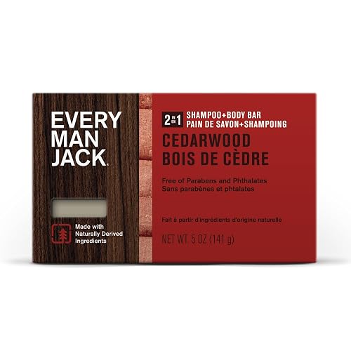 Every Man Jack Cedarwood 2 In 1 Shampoo And Body Bar, 5 Oz