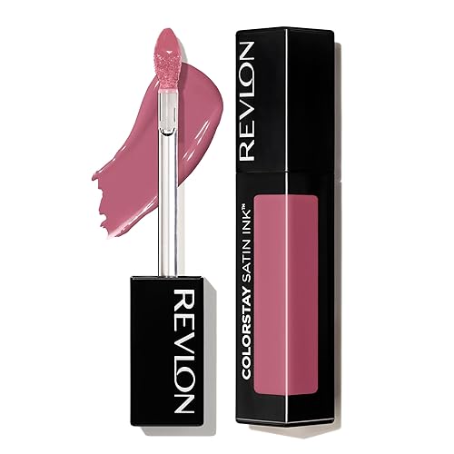 Revlon ColorStay Satin Ink Liquid Lipstick, Longwear Rich Lip Colors, Formulated with Black Currant Seed Oil, 008 Mauvey, Darling, 0.17 fl oz