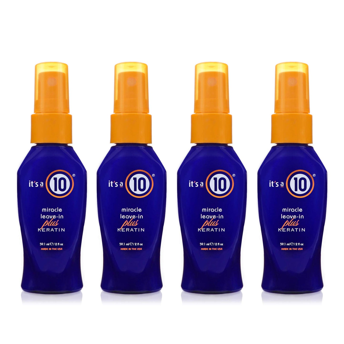 Its A 10 + Keratin Mir Le Size 2z Its A 10 + Miracle Leave-In Plus Keratin, 2 Fl. Oz (Pack of 4) Beauty & Personal Care It's a 10 Haircare