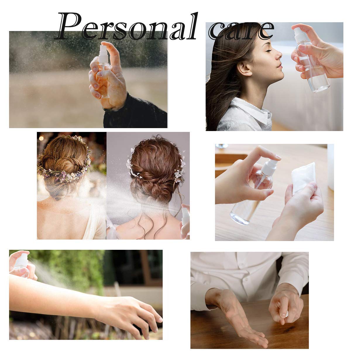 ZEJIA 9 Pack Small Spray Bottle, 2.7oz/80ml Travel Spray Bottle, Empty Fine Mist Spray Bottles, Refillable Mini Spray Bottles with Labels Beauty and Personal Care ZEJIA
