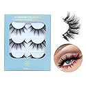 DYSILK Eyelashes Mink Lashes Fluffy- Cat Eye Lashes 3 Pairs 6D Mink Lashes Wispy Eyelashes Lashes That Look Like Extensions Lashes Set Reusable Lashes