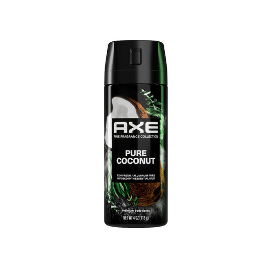 AXE Fine Fragrance Collection Premium Deodorant Body Spray for Men Pure Coconut with 72H Odor Protection and Freshness Infused with Coconut Beauty & Personal Care AXE