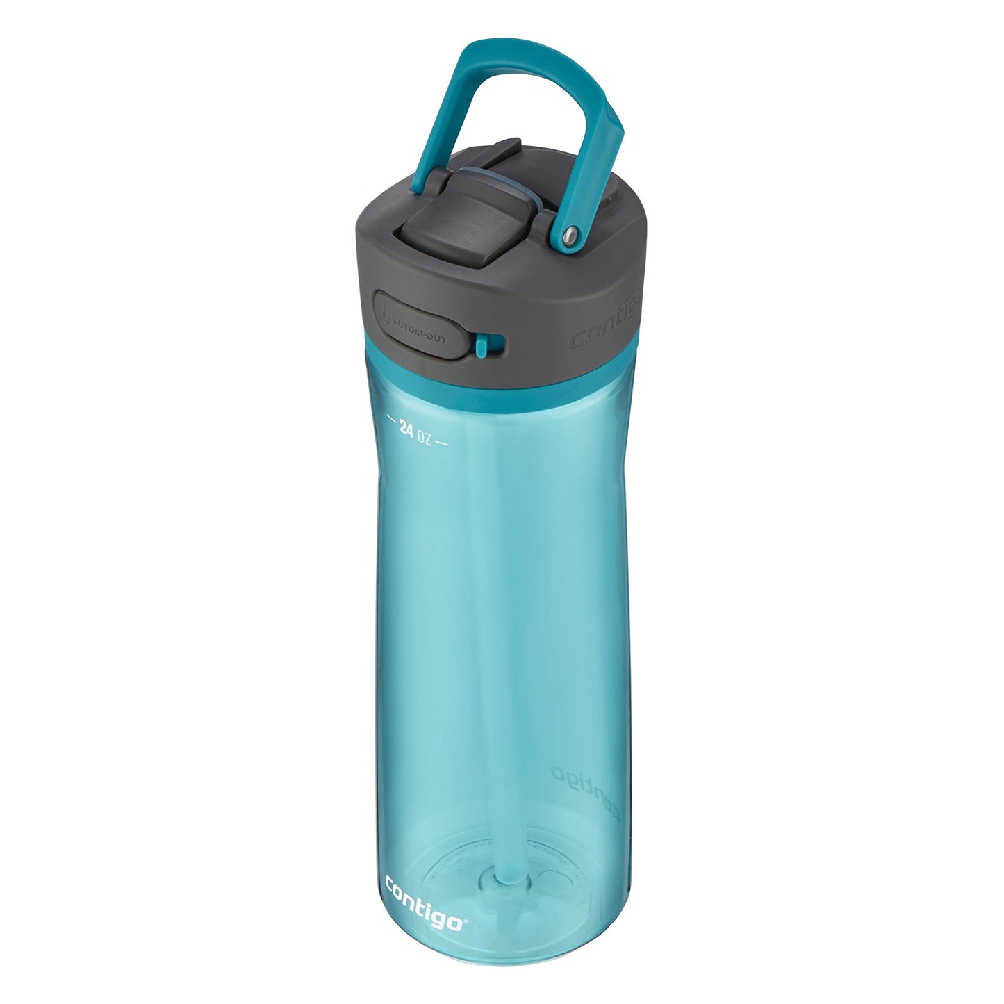Contigo Ashland 2.0 Leak-Proof Water Bottle with Lid Lock and Angled Straw, Dishwasher Safe, Interchangeable Lid, 24oz, Juniper
