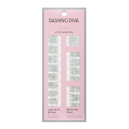 Dashing Diva Gloss Nail Strips - Going Platinum | UV Free, Chip Resistant, Long Lasting Gel Nail Stickers | Contains 32 Strips, 1 Prep Pad, 1 File Beauty & Personal Care Dashing Diva
