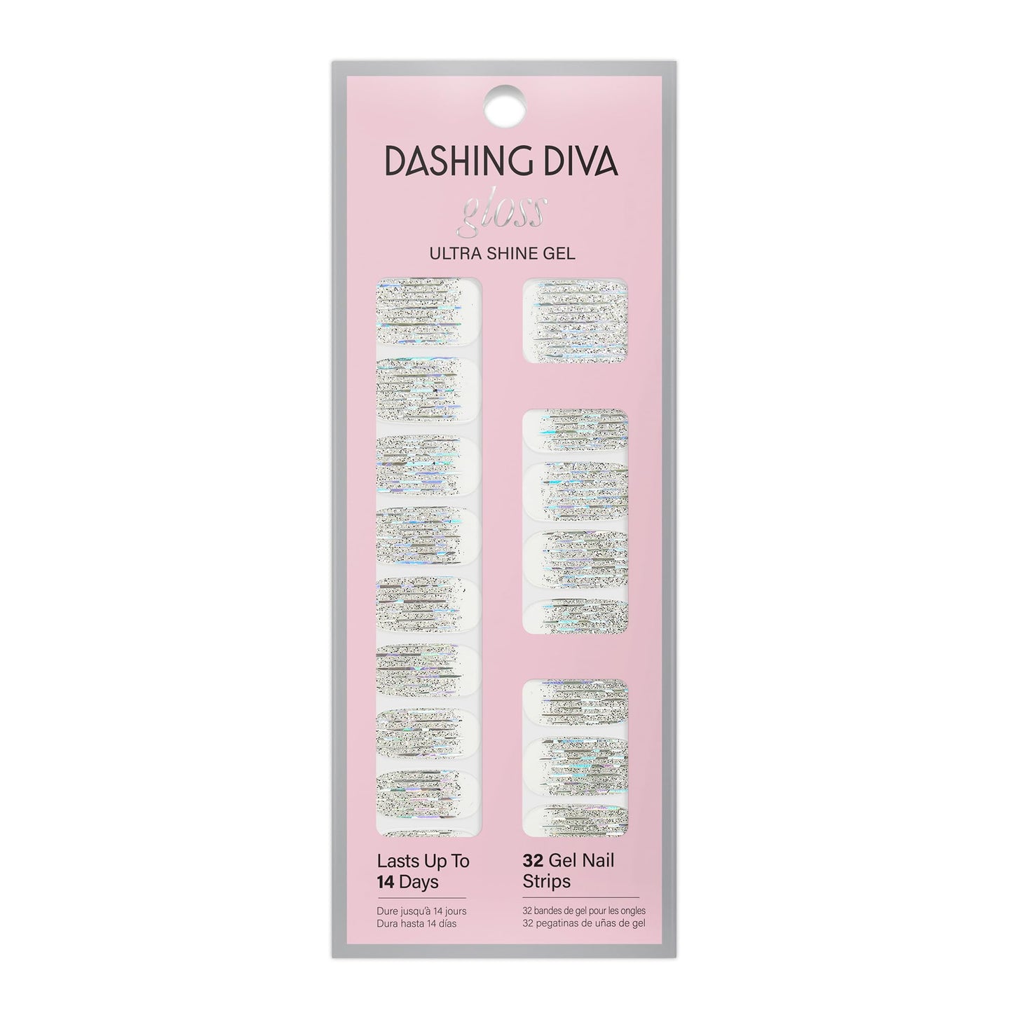 Dashing Diva Gloss Nail Strips - Going Platinum | UV Free, Chip Resistant, Long Lasting Gel Nail Stickers | Contains 32 Strips, 1 Prep Pad, 1 File Beauty & Personal Care Dashing Diva