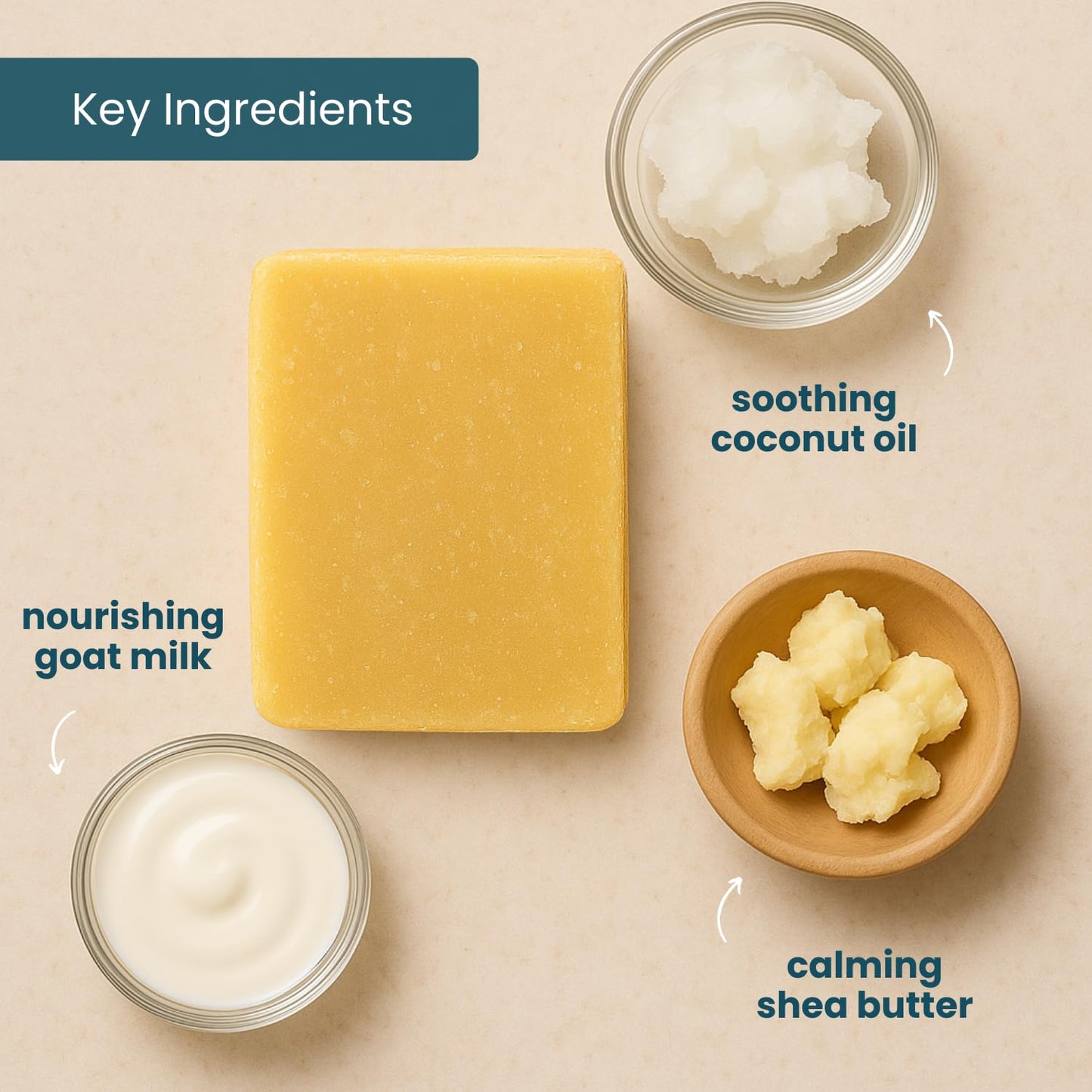 Way Natural Goat Milk Soap Bar Variety 3-Pack (5oz Bars) - Natural, Handmade, Gentle - Cold Process Goat Soap for Hands & Body, Women & Men, No Dyes
