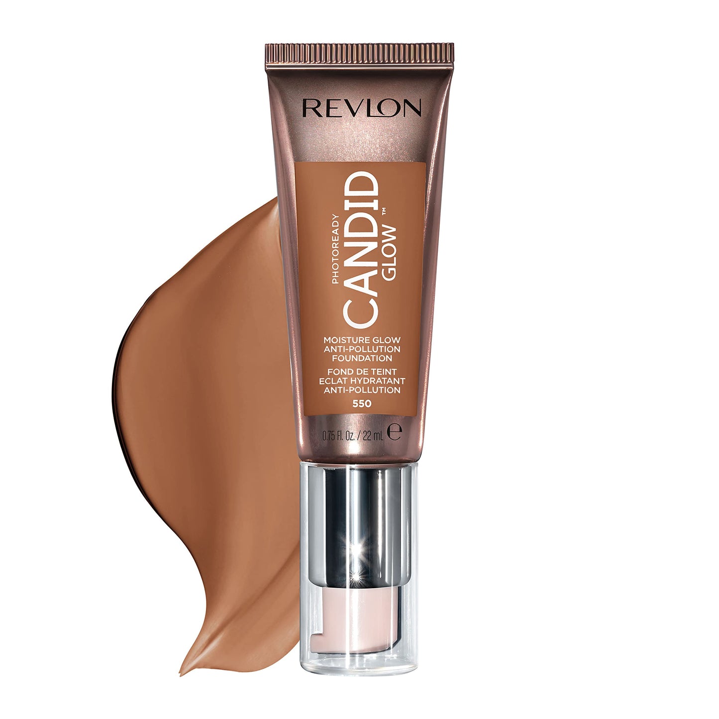 Revlon PhotoReady Candid Glow Moisture Glow Anti-Pollution Foundation with Vitamin E and Prickly Pear Oil, Anti-Blue Light Ingredients, without