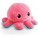 TeeTurtle - The Original Reversible Octopus Plushie - Pink + Aqua - Cute Sensory Fidget Stuffed Animals That Show Your Mood, 4 inch