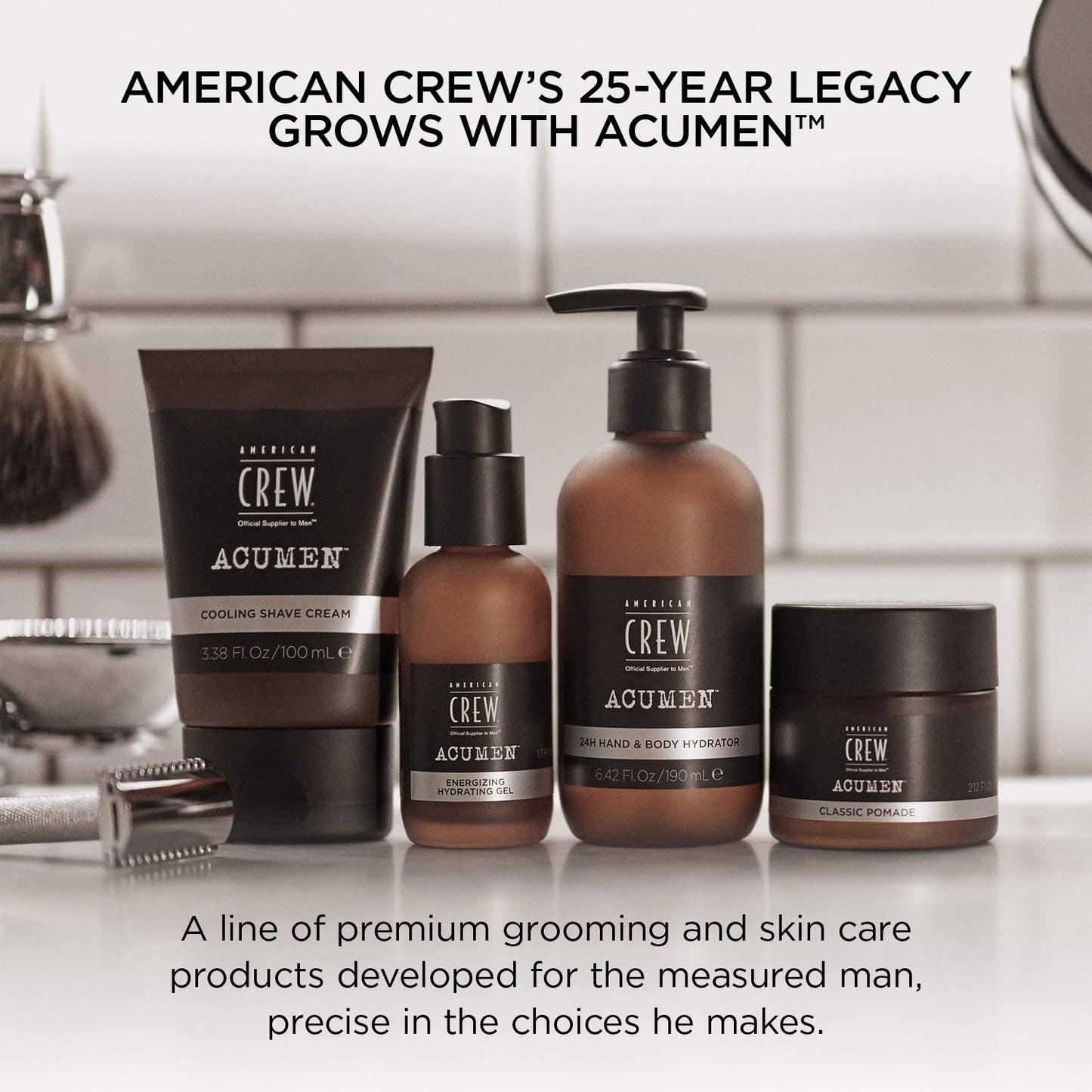 American Crew Cooling Shave Cream for Men, Formulated with Bisabolol for Smooth, Fresh Skin, 3.3 Fl Oz