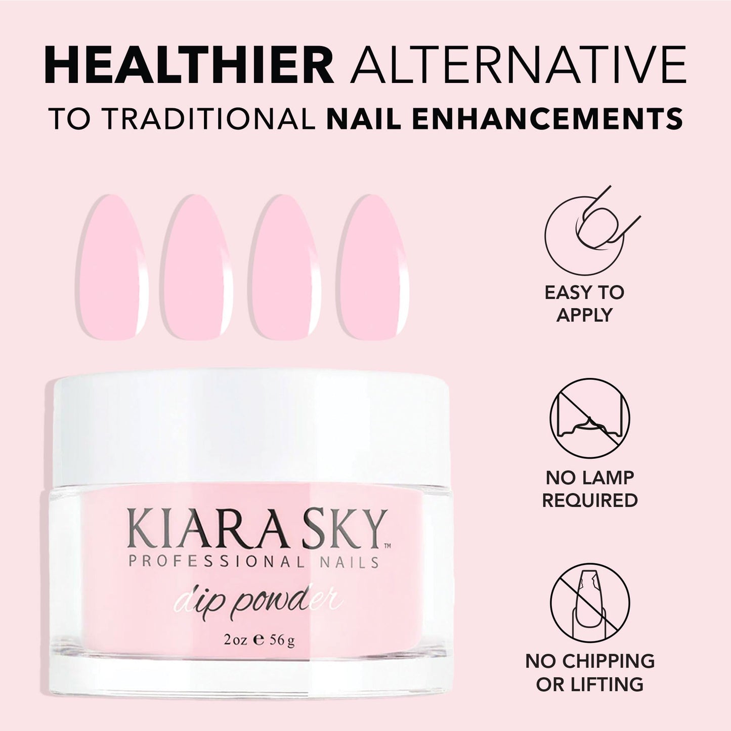 Kiara Sky Professional Nails Essential Dip Powder - Medium Pink 2oz - Perfect for French Manicures Beauty & Personal Care KIARA SKY