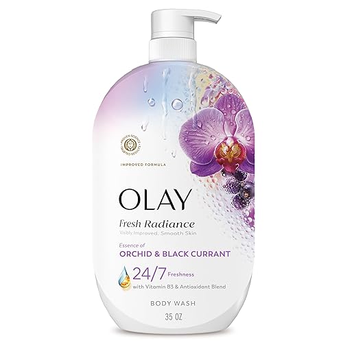 Olay Body Wash for Women, Fresh Radiance, 24/7 Skin-Loving Freshness, Visibly Radiant, Plant Based Cleansers, Vitamin B3 & Antioxidant Blend, For All