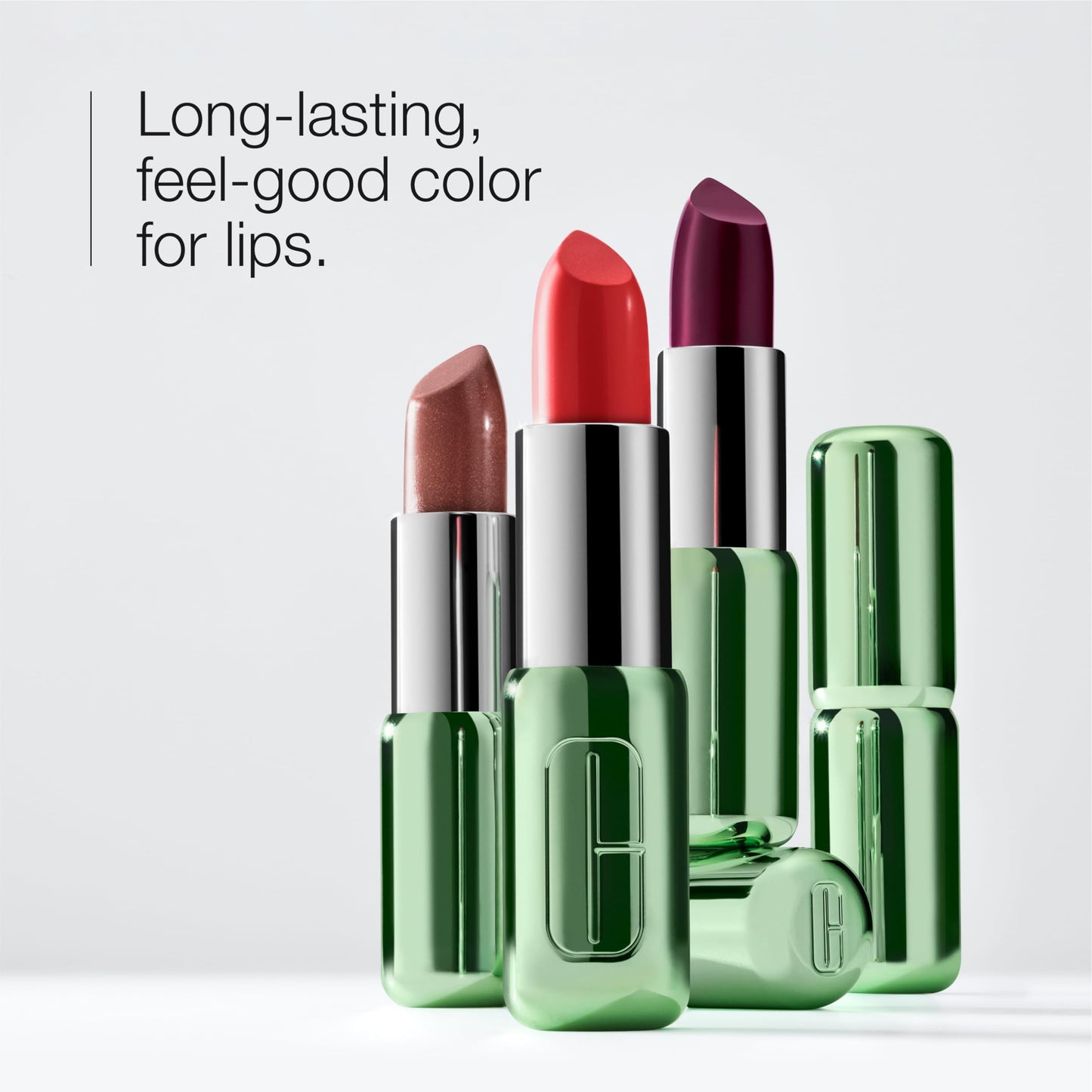 Clinique Pop Longwear Lipstick | Long Lasting, Satin, Matte + Shine, Melon Pop, 1 Count