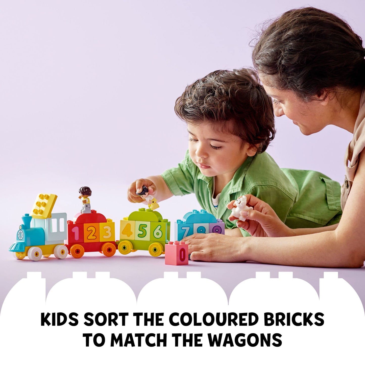 LEGO DUPLO My First Number Train 10954, Preschool Learning Toy with Number Bricks, Educational Building Set for Toddlers Ages 1.5-3