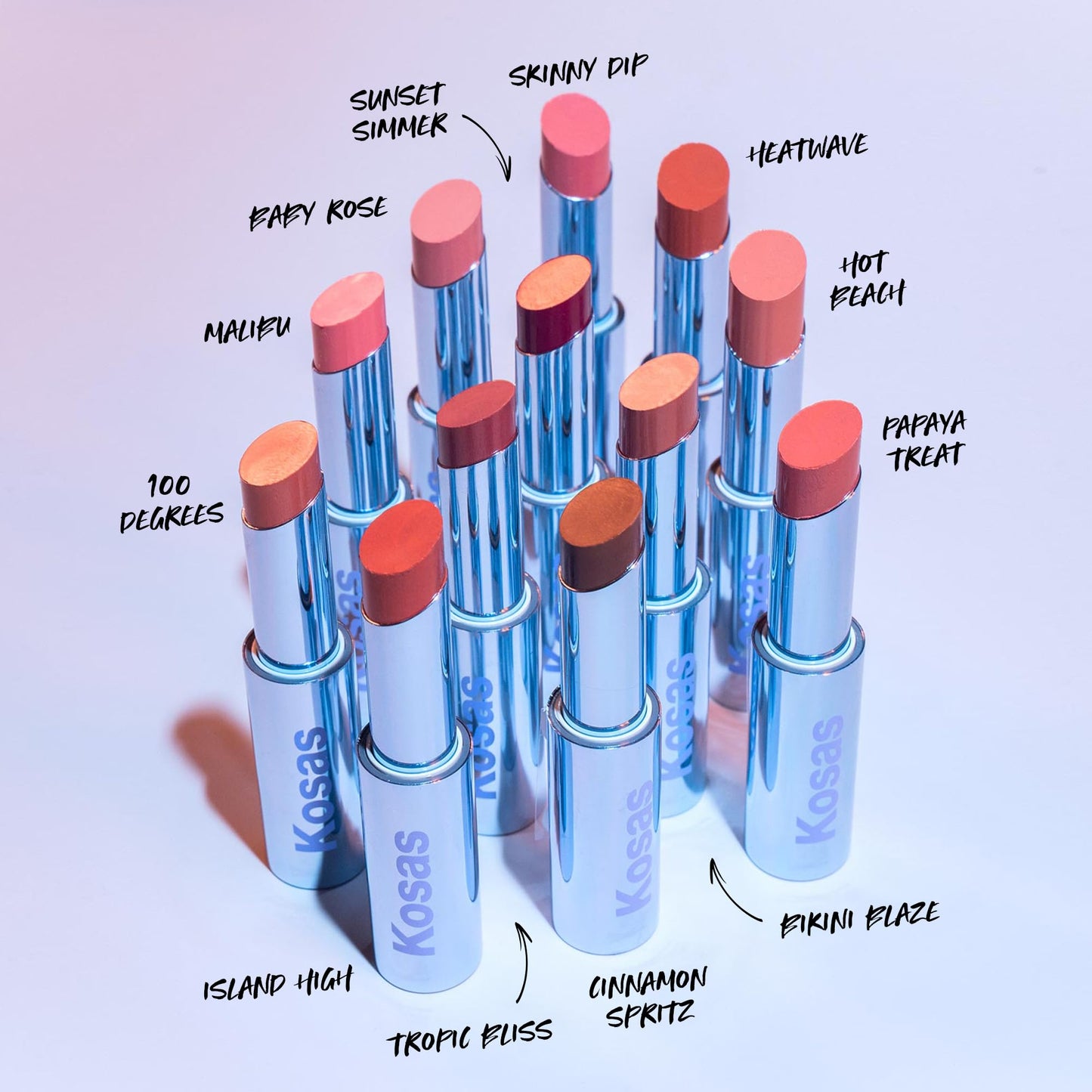 Kosas Wet Stick Moisturizing Shiny Sheer Lipstick with Ceramides, Hyaluronic acid, Peptides and Mango Butter - Soothes, Softens, and Moisturizes Lips