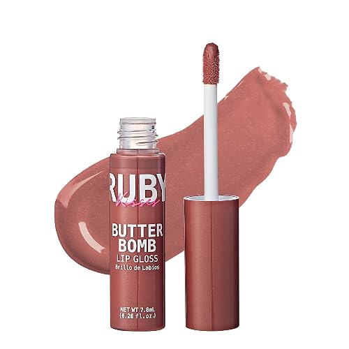 Ruby Kisses Butter Bomb Lip Gloss, High-Shine Non-Sticky Hydrating Plumping