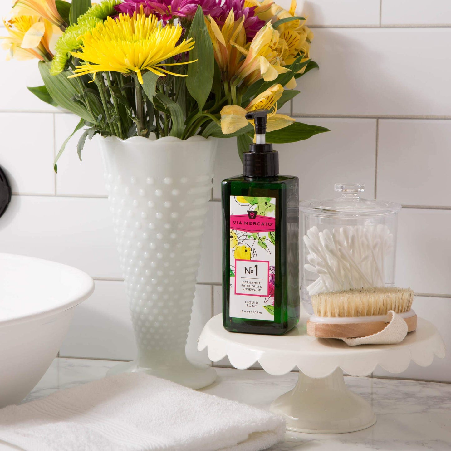 Via Mercato Liquid Soap, Shea Butter Enriched (12 oz), No. 1 - Bergamot, Patchouli & Rosewood