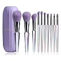 Oneleaf Makeup Brushes 10 Pcs Premium Synthetic Bristles Crystal handle Kit,Kabuki Foundation Blending Face Powder Blush Concealers Eye Shadow Brush
