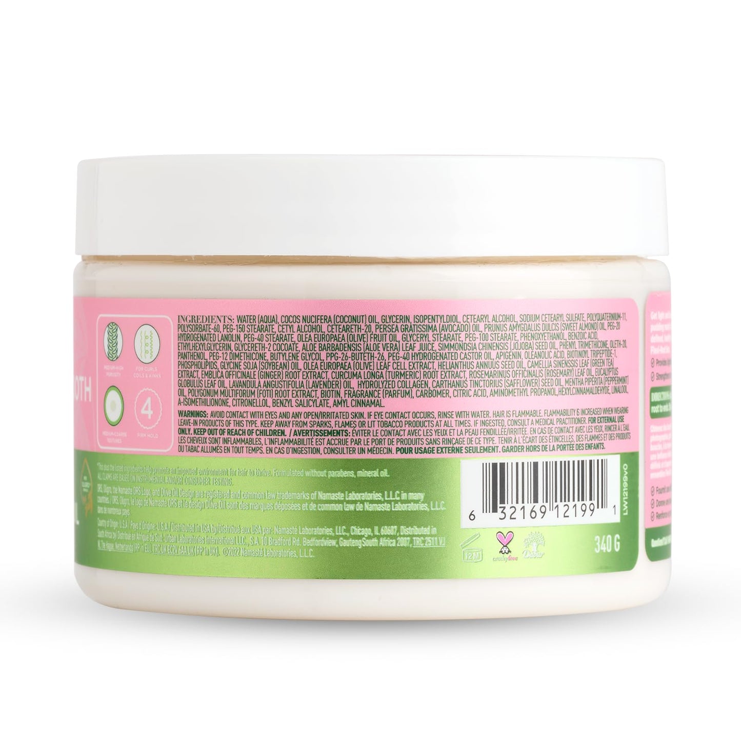 ORS Olive Oil Curlshow Curl N Smooth Pudding Infused with Collagen & Avocado Oil for Strength & Length (12.0 oz)