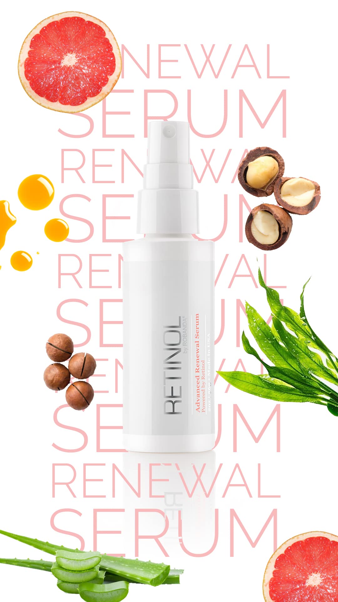Retinol by Robanda Advanced Renewal Serum│ Reduces Fine Lines and Tightens Skin With Retinol