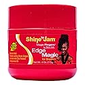 AmPro Shine-n-Jam Magic Fingers Edge Control - Provides Firm Hold with Non-Greasy Shine - Strengthens Hair with Silk Proteins and Softens