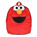 INTIMO Sesame Street Plush Furry Elmo Smile Face 12 Inch Backpack For Daily Use