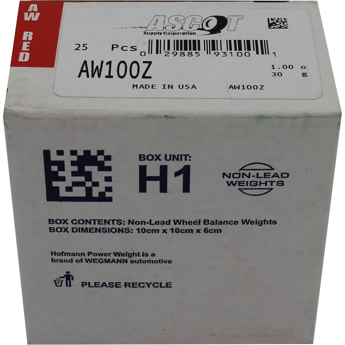 Partsmaster Wheel Weights Aw100z Awtype Zinc Wt-Ctd-1oz (25) Beauty & Personal Care Perfect Equipment