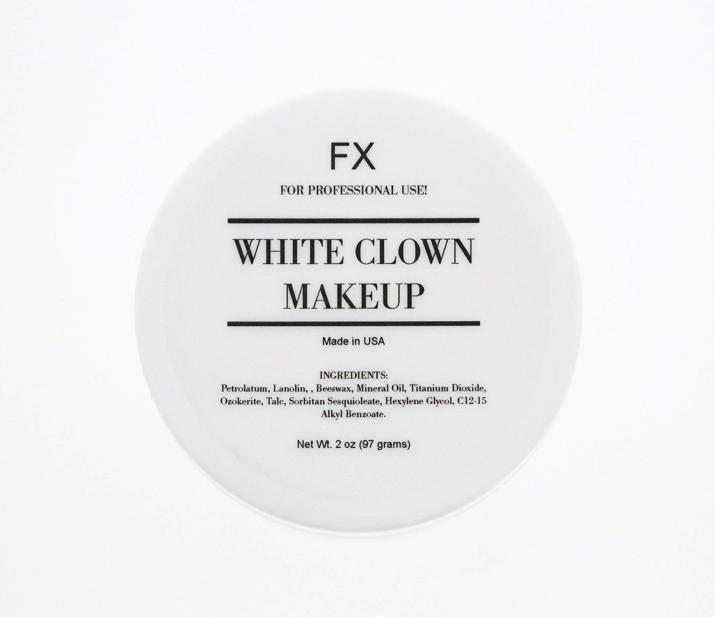 White Clown Face Paint Makeup - 2oz