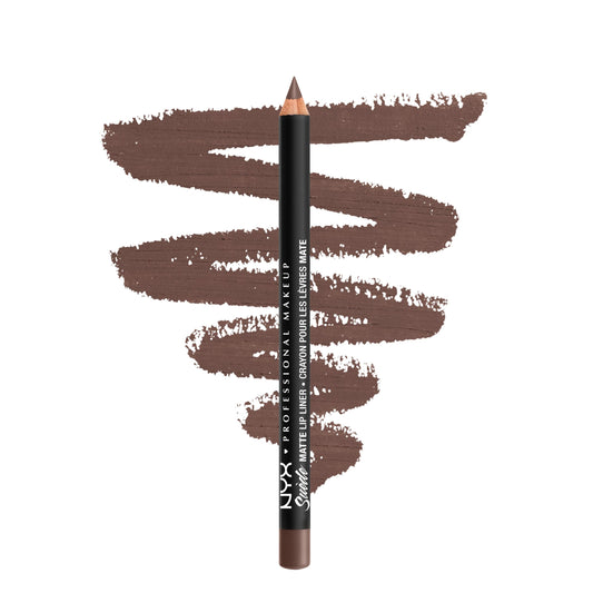 NYX PROFESSIONAL MAKEUP Suede Matte Lip Liner, Velvety-Smooth, Long-Lasting Formula For A Defined Lip Makeup Look - Brooklyn Thorn (Purple)