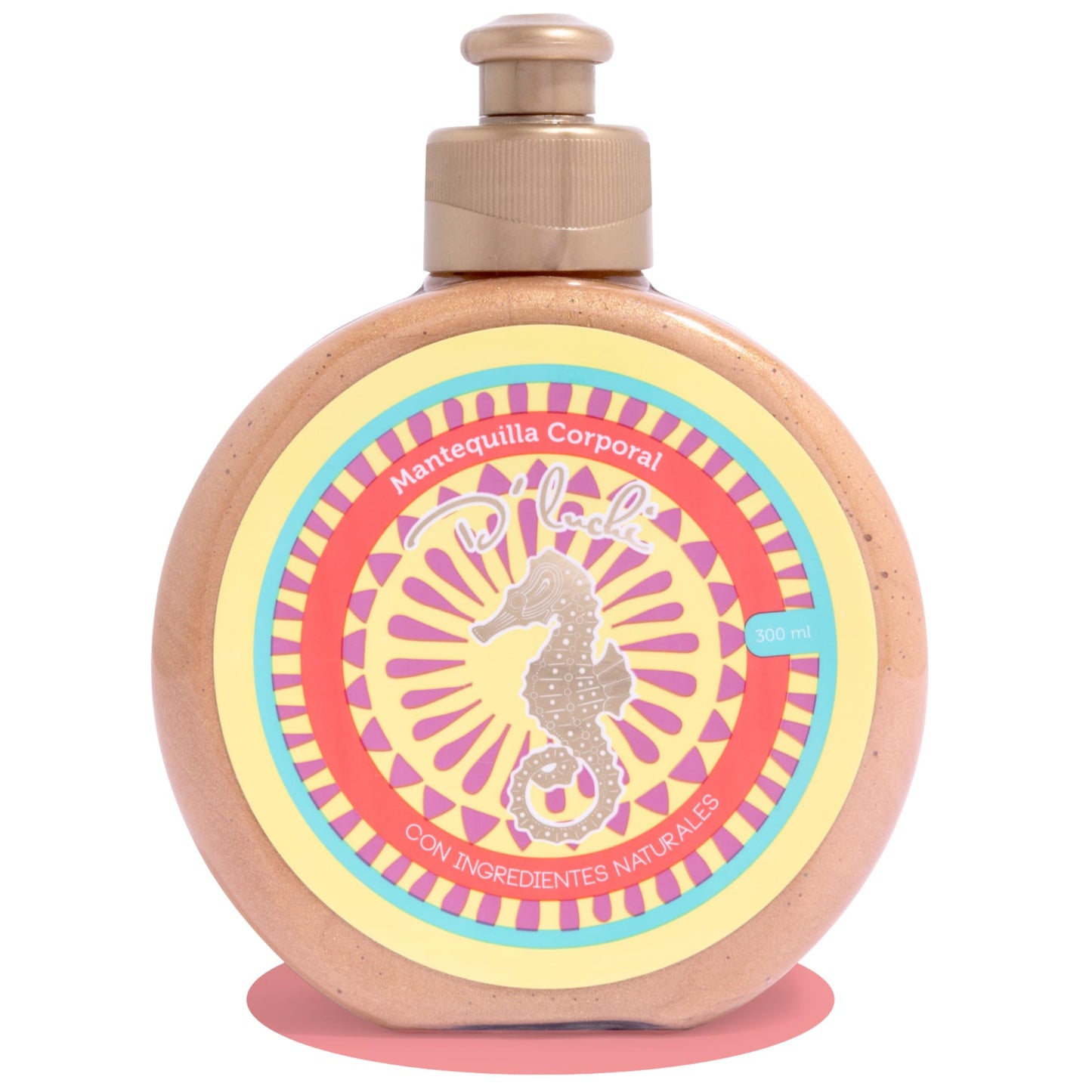 Kaba D'Luchi Body Butter Made With Natural Coconut Oil and Vitamin E, Provides Intense Nourishment & Hydration, Moisturize Skin, With Golden Glitter