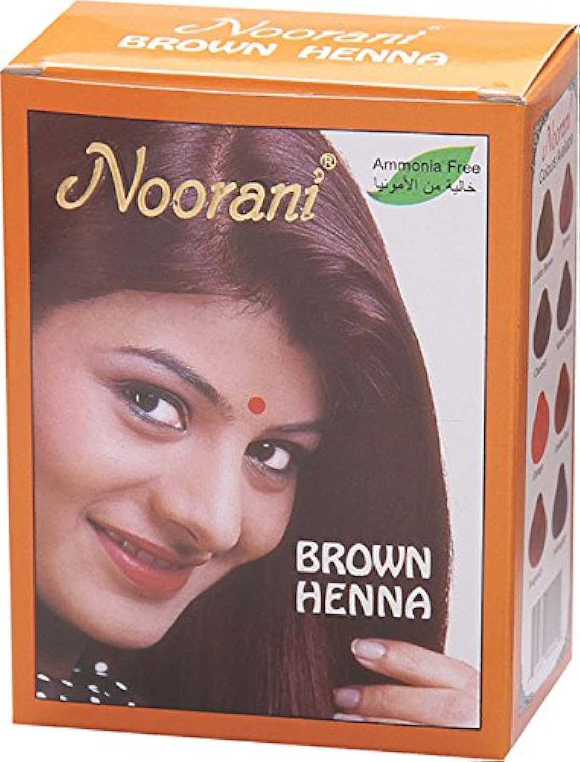 Noorani Henna Based Hair Color and Herbal Powder || Ships from California (1 (6 Pouch x 10g), BROWN HENNA)
