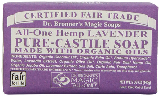 DR BRONNER SOAP BAR LAVENDER 5OZ Beauty & Personal Care Dr. Bronner's