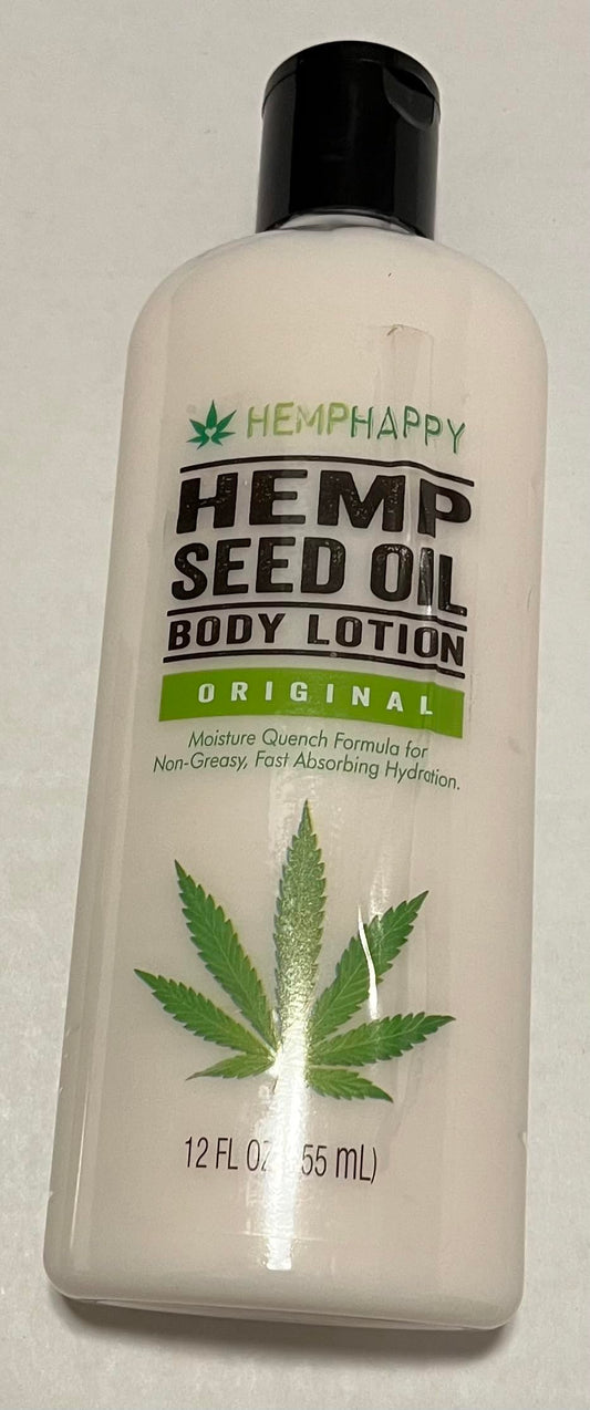 HEMPHAPPY Hemp Seed Oil Body Lotion, Original Formula, Moisture Quench Non-Greasy Fast Absorbing Hydration, 12 FL OZ Beauty & Personal Care HEMPHAPPY