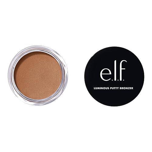 e.l.f. Luminous Putty Bronzer, Lightweight Putty-to-Powder Bronzer For A Radiant, Glowing Finish, Highly Pigmented, Vegan & Cruelty-Free, Sun Chaser