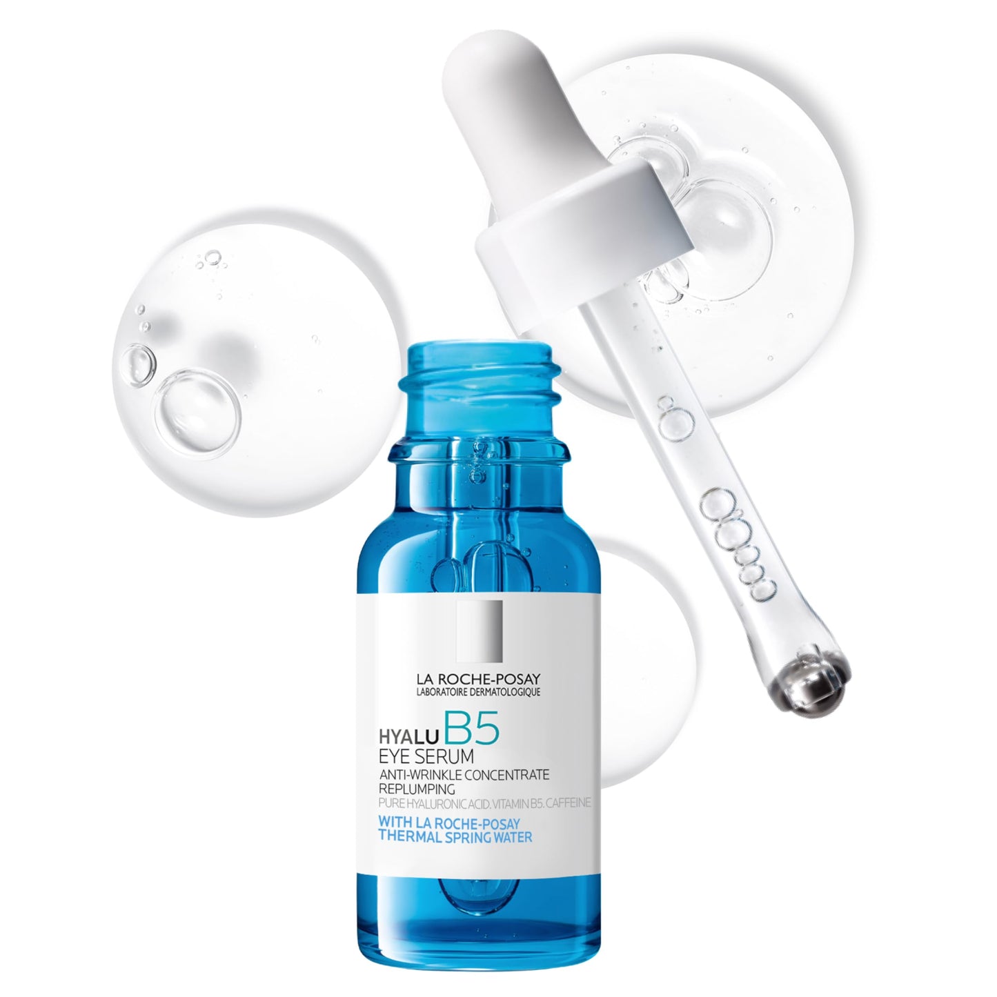 La Roche-Posay Hyalu B5 Eye Serum with Hyaluronic Acid & Caffeine for Dark Circles, Hydrating Serum for Dark Circles and Wrinkles with Roller Ball Beauty and Personal Care La Roche-Posay Default Title