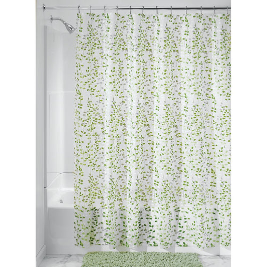 iDesign Vine Shower Curtain, 72 x 72, Green/White