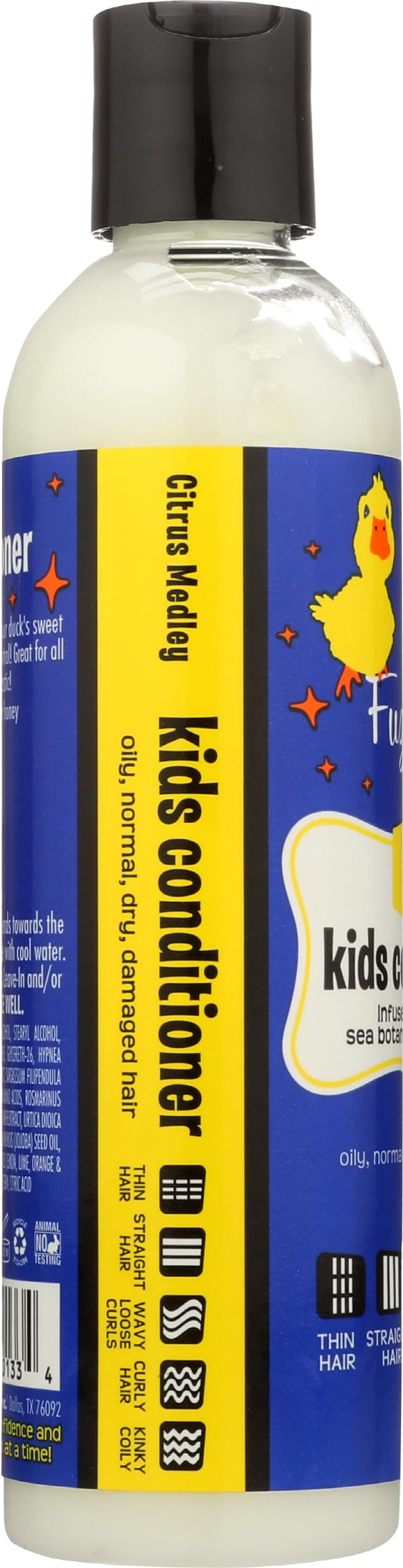 FuzzyDuck Kids Conditioner - Hair Products for Kids Made with Aloe, Sea Botanicals & Honey to Boost Moisture, Frizz Control & Manageability for Silky