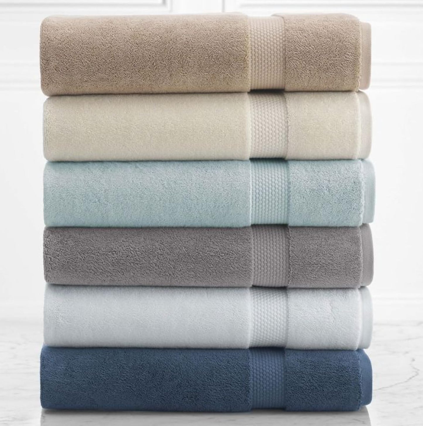 Kassatex Atelier 800 Gram Bath Sheet Towels (Chalk)