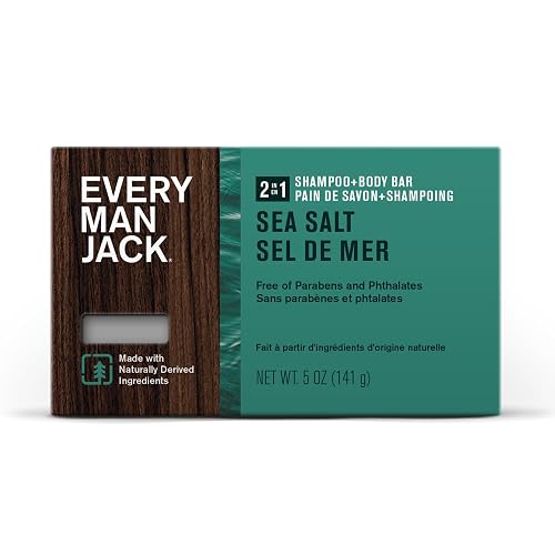 Every Man Jack, Shampoo And Body Bar 2 In 1 Sea Salt, 5 Ounce