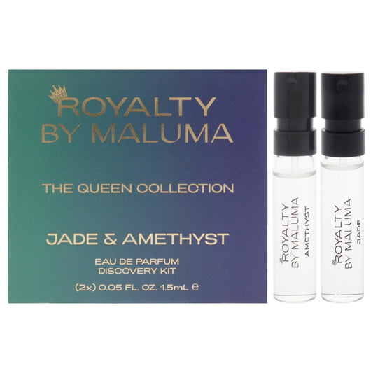 Royalty By Maluma The Queen Collection for Women - 2 Pc Mini Gift Set 0.05oz Jade EDP Spray Vial (Mini), 0.05oz Amethyst EDP Spray Vial (Mini) Beauty & Personal Care Royalty By Maluma